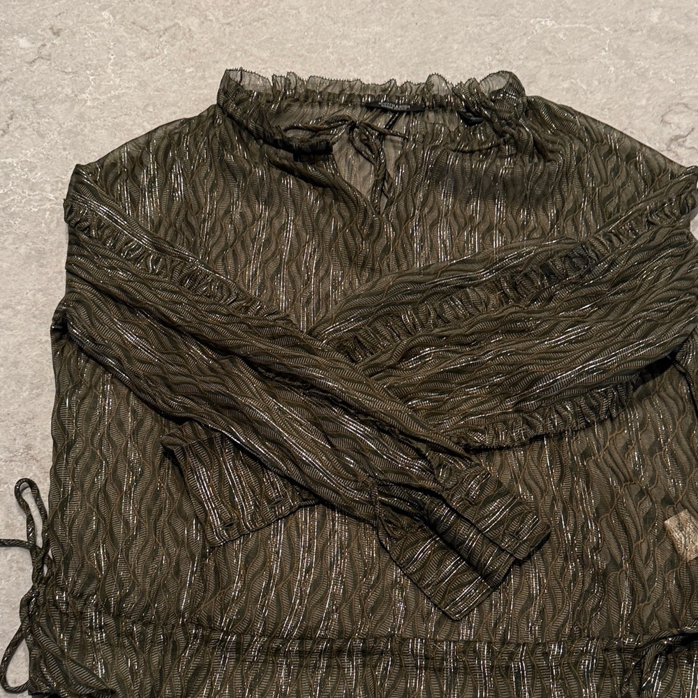 Scotch & Soda Leaf Print Sheer Blouse